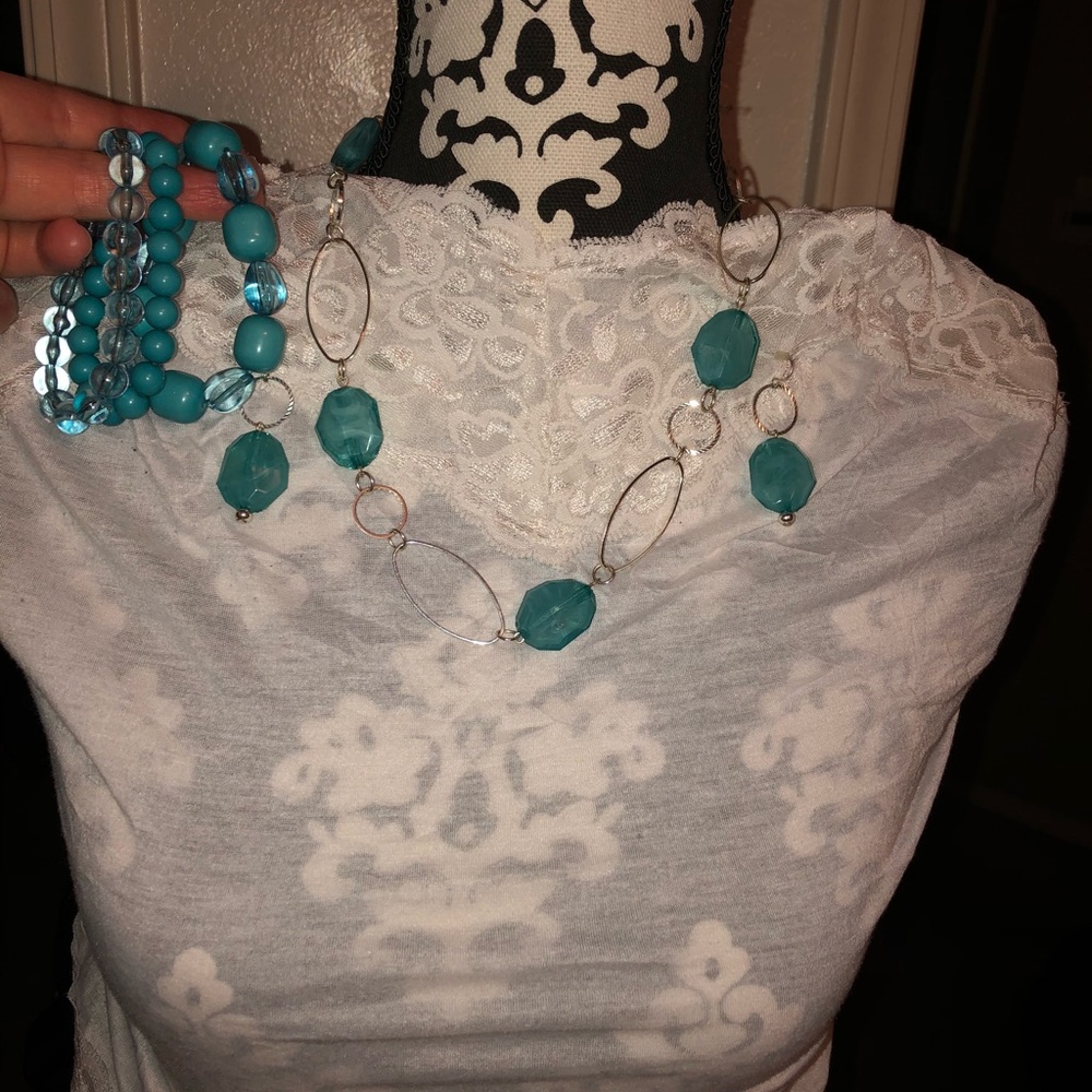 Necklace with colorful stones